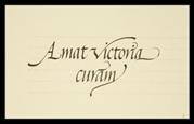 Amat victoria curam (Победа любит старание)
